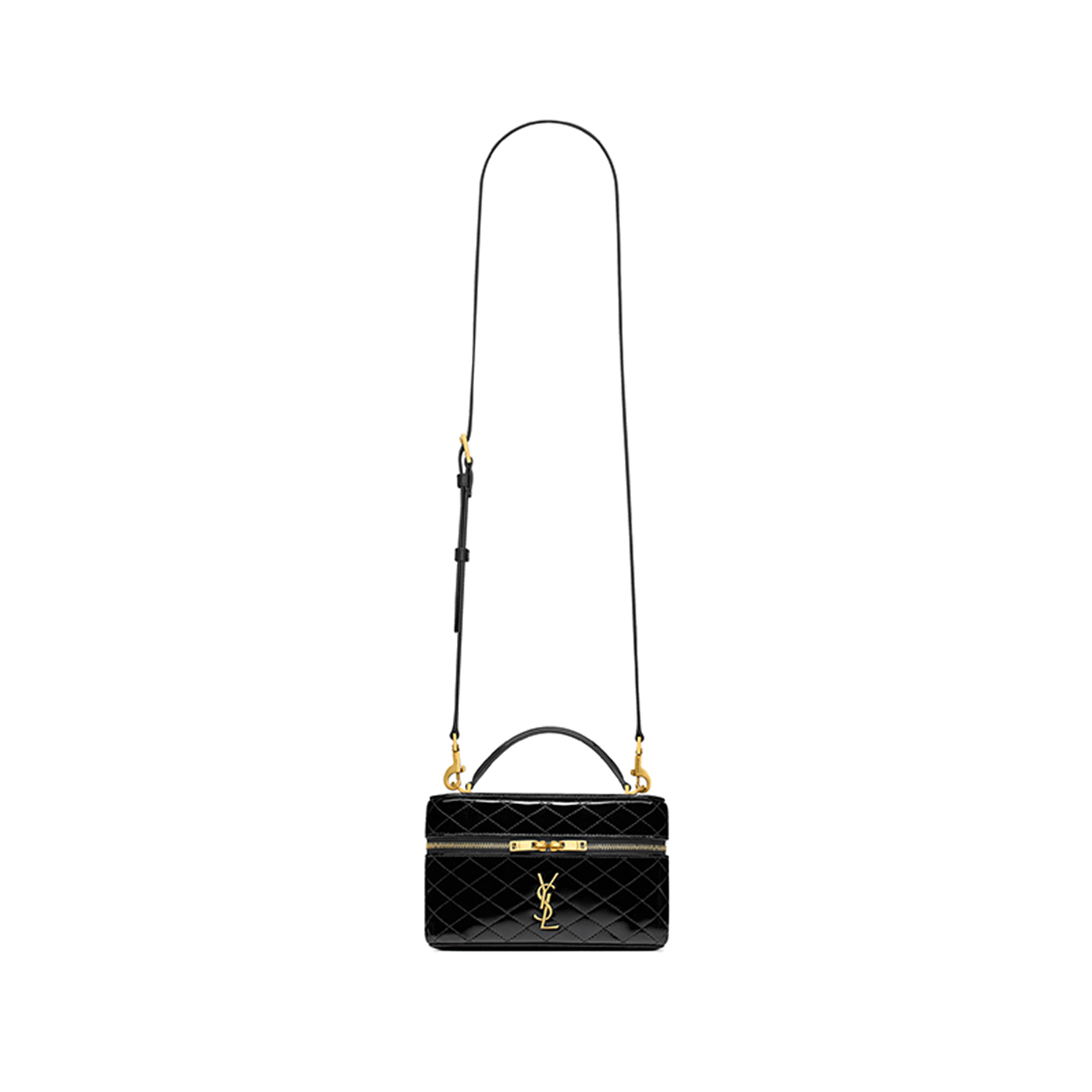 YSL GABY VANITY BAG IN PATENT LEATHER 7667310UFU71000 (18*11*6.5cm) 